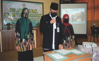 MTs Serba Bakti Gelar Sertijab dan Pelantikan OSIS Virtual