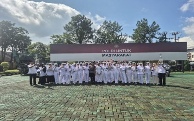 PERWAKILAN PKS MTs SERBA BAKTI IKUTI APEL PEMBINAAN DI POLRES TASIKMALAYA KOTA